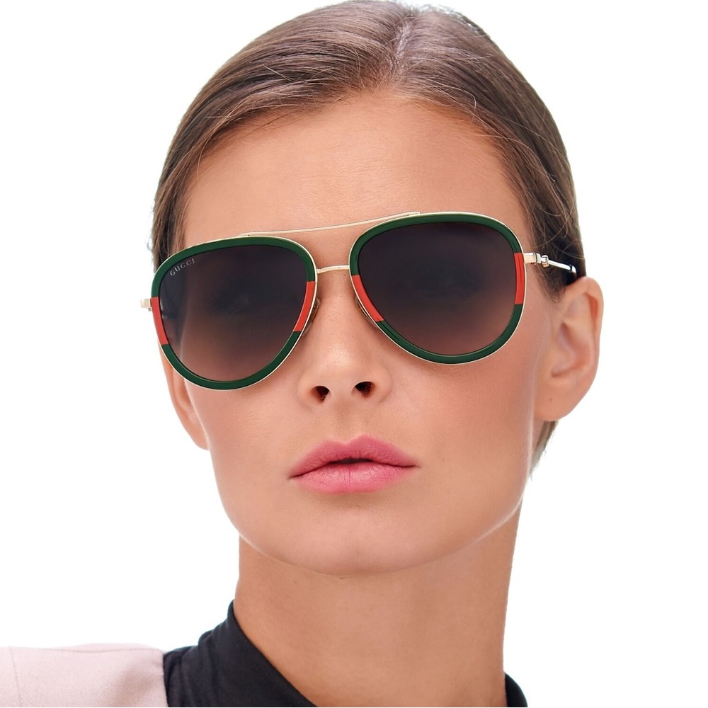 New Sunglasses Gucci GG0062S 003 Aviator